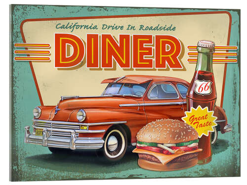 Obraz na szkle akrylowym Retro Diner