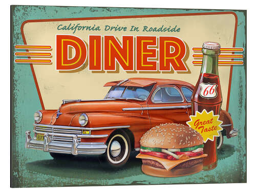 Quadro em alumínio Retro Diner