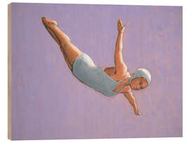 Wood print Lavender High Diver