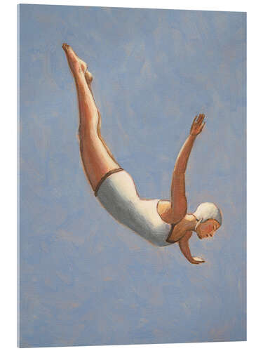 Akrylbilde Grey-Blue High Diver