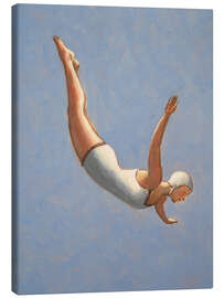 Canvas print Grey-Blue High Diver