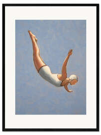 Impression artistique encadrée Grey-Blue High Diver