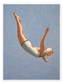 Veggbilde Grey-Blue High Diver - Sarah Morrissette