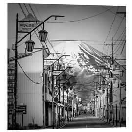 Acrylic print Japan flair with majestic Fuji - Melanie Viola