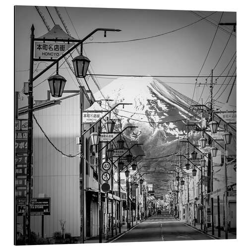 Tableau en aluminium Japan flair with majestic Fuji