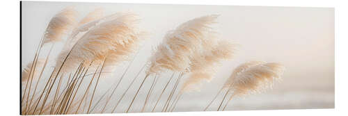 Quadro em alumínio Delicate Pampas Grass - A Poetry by the Sea