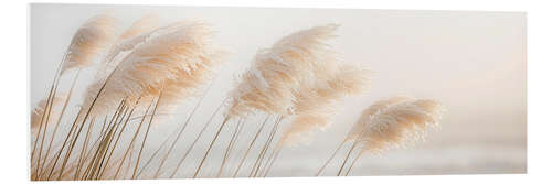 Stampa su PVC Delicate Pampas Grass - A Poetry by the Sea
