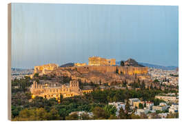 Holzbild Die Akropolis von Athen, Griechenland - George Pachantouris