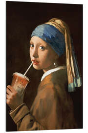 Magnettafel Das Mädchen mit Milchshake