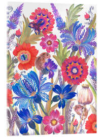 Quadro em acrílico Hidden Mice Among Flowers - Tetiana Savchenko