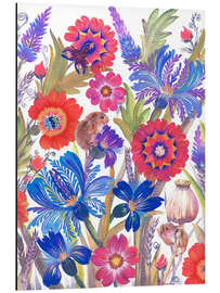 Tableau en aluminium Hidden Mice Among Flowers - Tetiana Savchenko