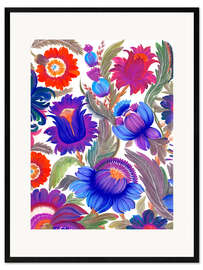 Gerahmter Kunstdruck Romantischer Garten, Triptychon Teil III