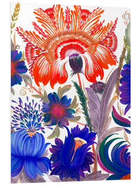 Hartschaumbild Romantischer Garten, Triptychon Teil II