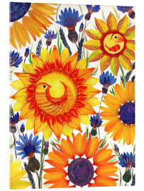 Akrylglastavla Sunflower Family - Tetiana Savchenko