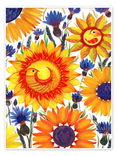 Poster Sunflower Family