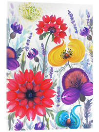 Acrylglasbild Feld mit wilden Blumen