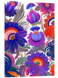 Hartschaumbild Romantischer Garten, Triptychon Teil I