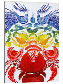 Alubild Blumenbaum des Wohlstands im Petrykiwka-Stil - Tetiana Savchenko