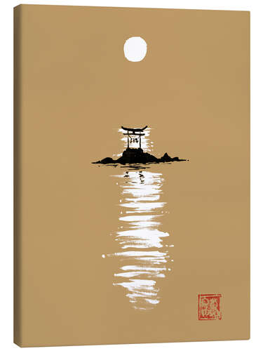 Canvas print Gate at the sea