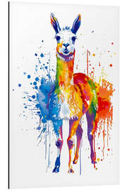 Obraz na aluminium Alpaca in the colours of life - Peter Roder