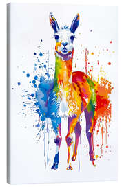 Obraz na płótnie Alpaca in the colours of life - Peter Roder