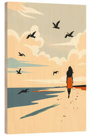 Obraz na drewnie Walk on the beach - Peter Roder