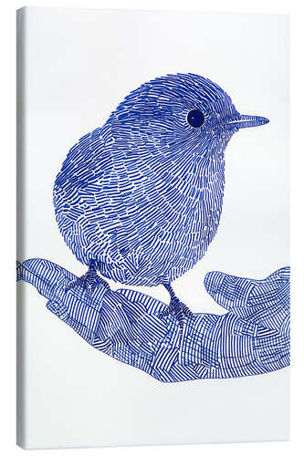 Stampa su tela A bird in the hand
