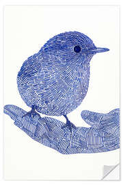 Wandsticker Spatz in der Hand - Peter Roder