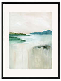 Gerahmter Kunstdruck Neblige Landschaft