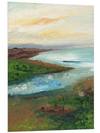 Print på skumplade Coastal scape