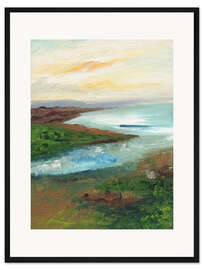 Gerahmter Kunstdruck Küstenlandschaft