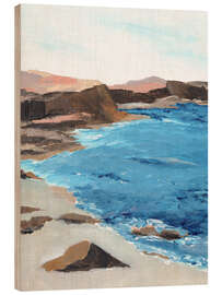Quadro de madeira Red Rock Coast - Nikita Jariwala