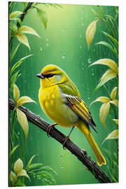 Aluminium print Yellow Bird