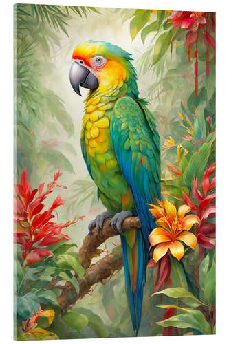 Obraz na szkle akrylowym Tropical Parrot