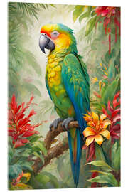 Obraz na szkle akrylowym Tropical Parrot