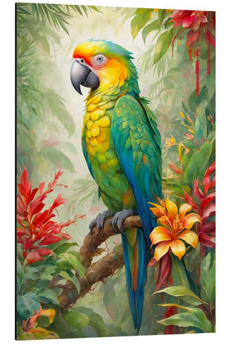 Aluminium print Tropical Parrot