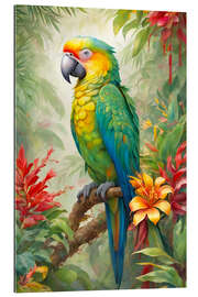 Tableau en plexi-alu Tropical Parrot