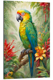 Magnettafel Tropischer Papagei