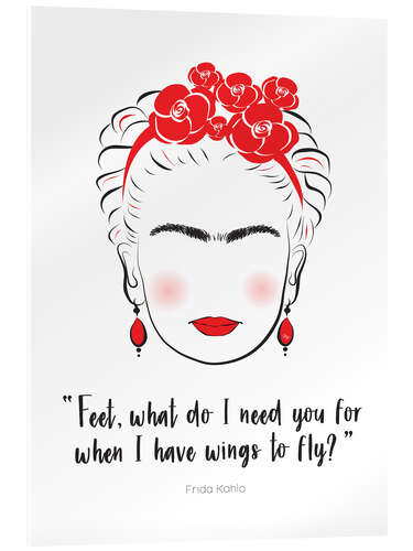 Cuadro de metacrilato Frida Kahlo quote