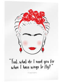 Cuadro de metacrilato Frida Kahlo quote - Martina illustration