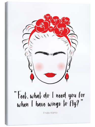 Canvas print Frida Kahlo quote
