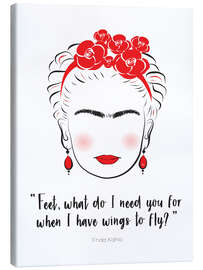 Canvas print Frida Kahlo quote - Martina illustration