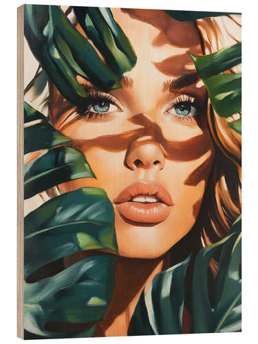 Holzbild Beauty Monstera