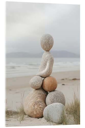 Quadro em acrílico Stone sculpture on the beach