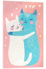 Acrylic print Cat love forever