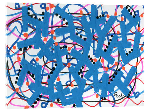 Cuadro de metacrilato Blue coral and seaweed