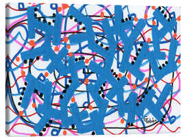 Leinwandbild Blaue Korallen und Seetang - Gabriel Tobón Moreno