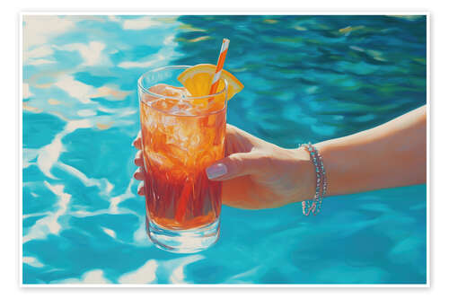 Poster Aperol Spritz by the pool