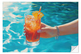 Naklejka na ścianę Aperol Spritz by the pool