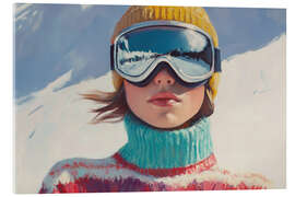 Acrylic print Skier Girl